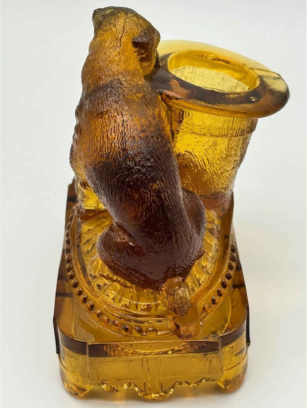 EAPG Belmont Glassworks Dog and Hat Toothpicks Holder- late 19th centurey